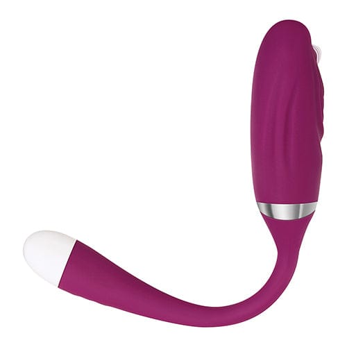 Adam &amp; Eve - Eve&#39;s Thumping Love Button Silicone Bullet Egg Vibrator (Burgundy) -  Wireless Remote Control Egg (Vibration) Rechargeable  Durio.sg