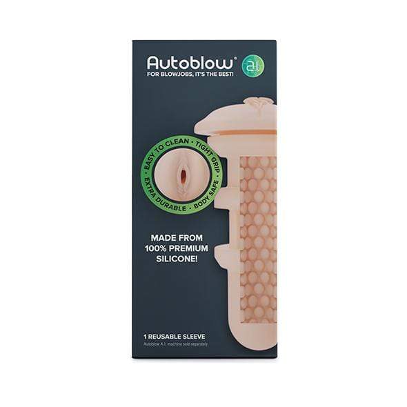 Autoblow - A.I Silicone Vagina Sleeve (White) -  Masturbator (Hands Free) AC Powered  Durio.sg