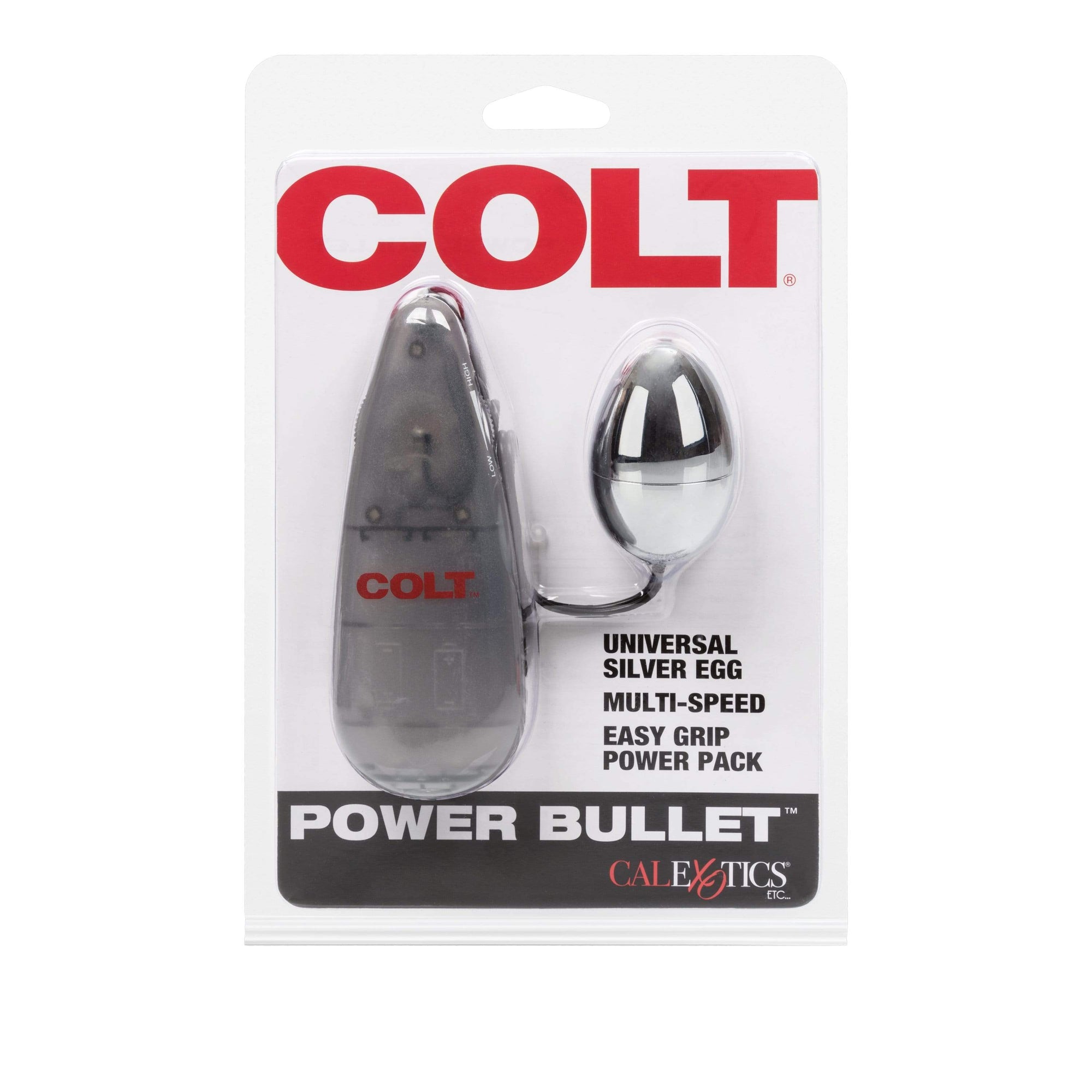 California Exotics - COLT Multi Speed Power Bullet Pak Universal Egg with Remote (Silver) -  Wired Remote Control Egg (Vibration) Non Rechargeable  Durio.sg