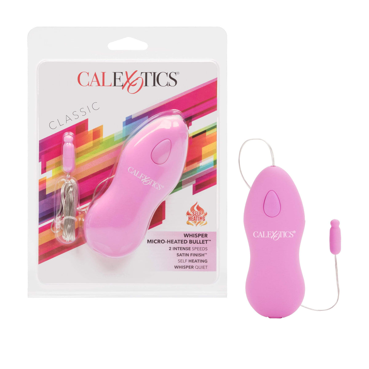 California Exotics - Classic Remote Whisper Micro Heated Bullet Vibrator (Pink) -  Wired Remote Control Egg (Vibration) Non Rechargeable  Durio.sg