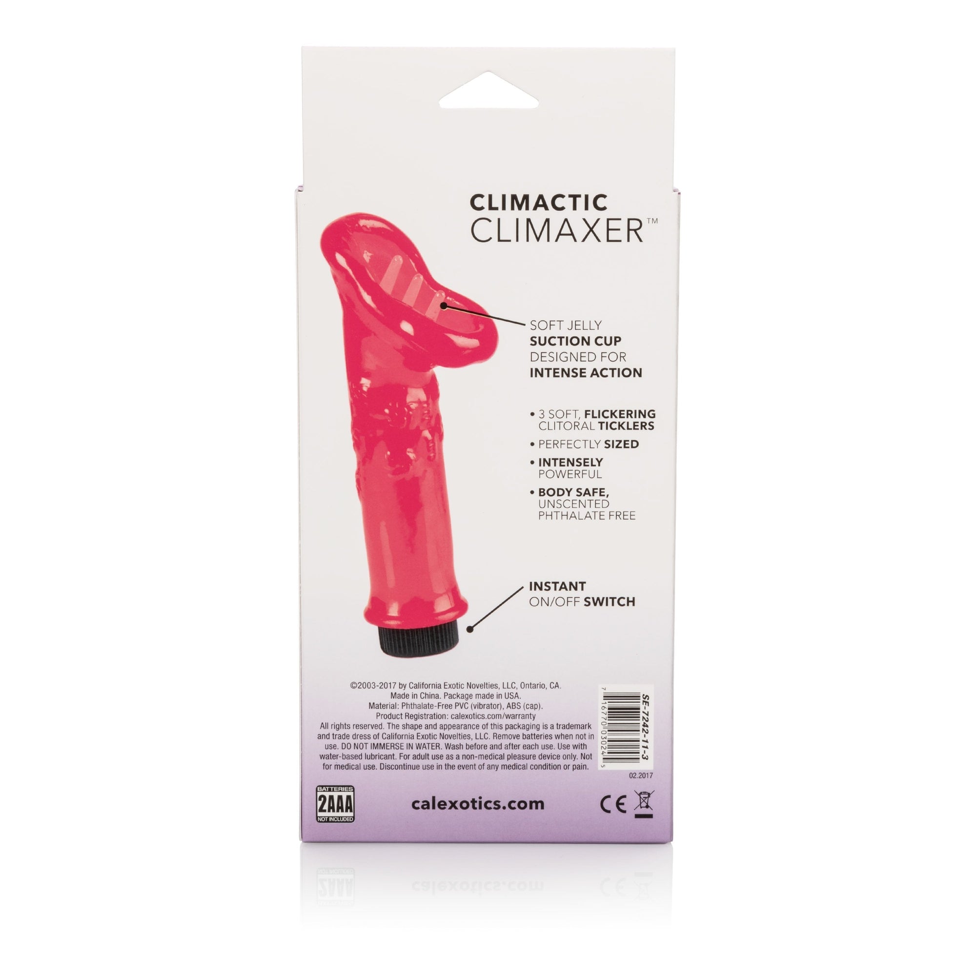 California Exotics - Climactic Climaxer Clit Massager (Pink) -  Clit Massager (Vibration) Non Rechargeable  Durio.sg