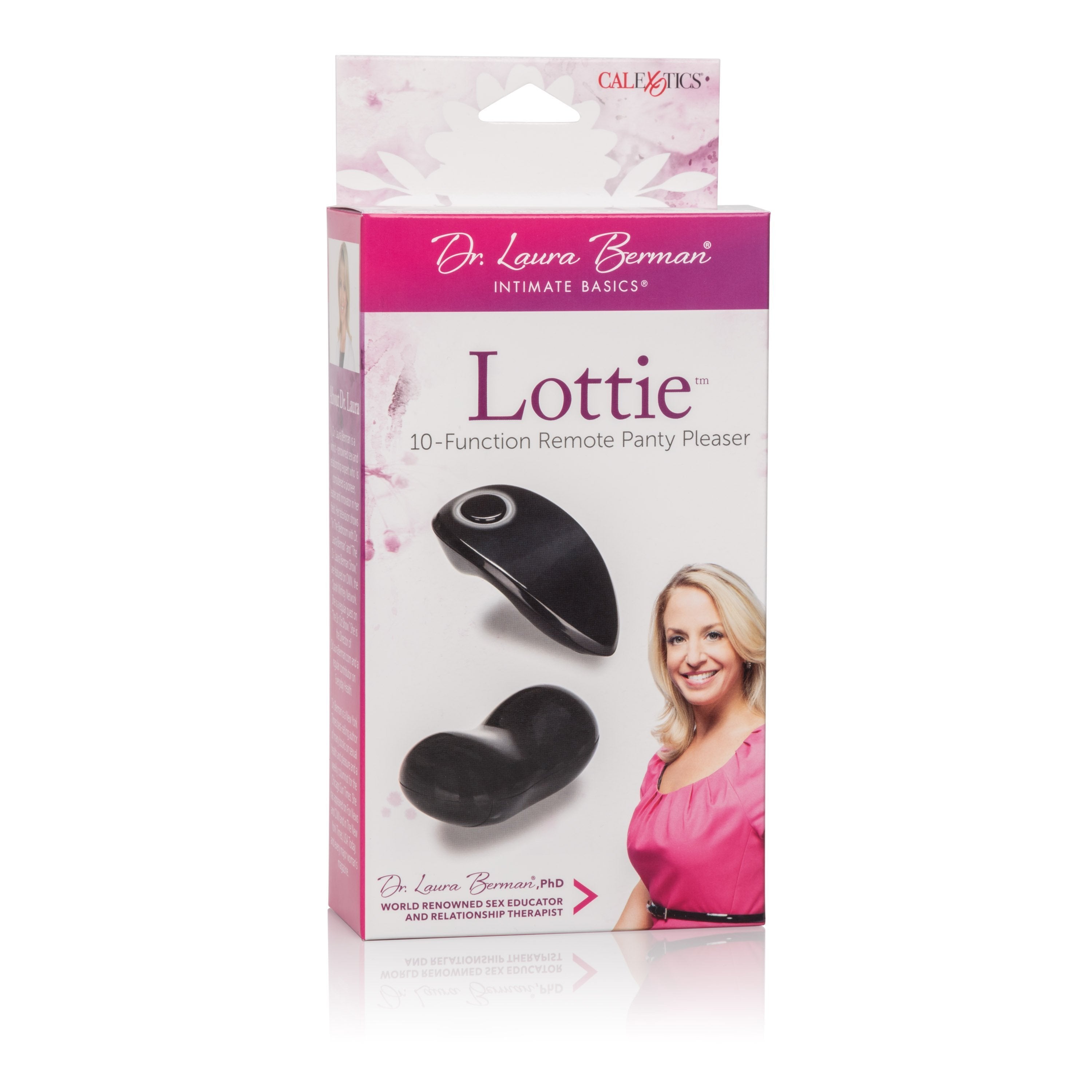  California Exotics - Dr Laura Berman Lottie 10 Function Remote  Panty Pleaser (Black) Panties Massager Remote Control (Vibration) Non  Rechargeable