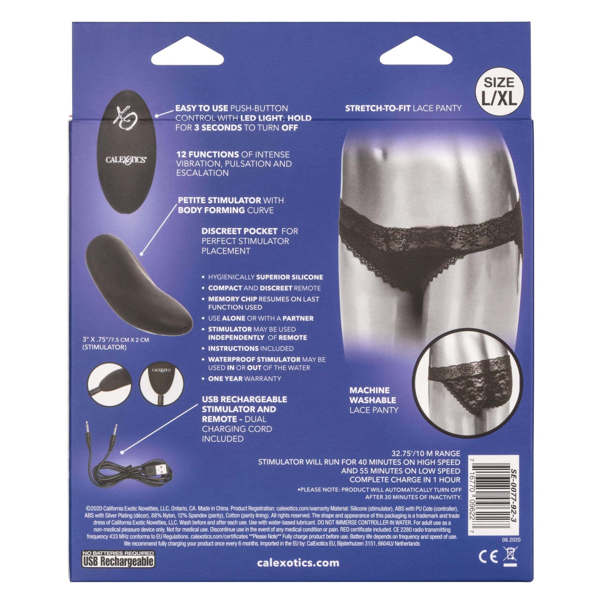 vibrating underware  Secrets Vibrating Panties Lace Boxers Black