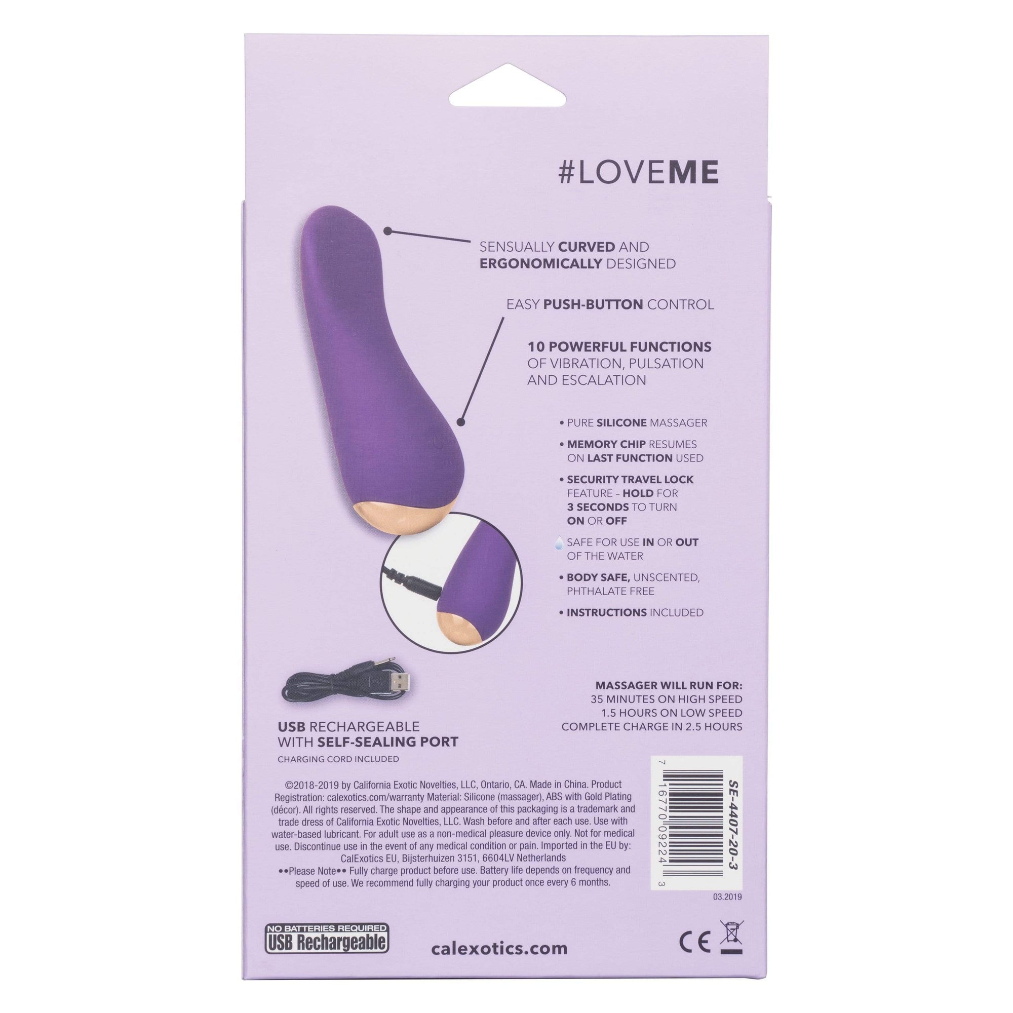 California Exotics - Slay LoveMe Bullet Vibrator (Purple) -  Bullet (Vibration) Rechargeable  Durio.sg