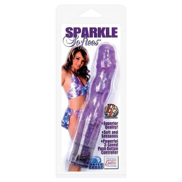 California Exotics - Sparkle Softees G Vibrator (Purple) -  Non Realistic Dildo w/o suction cup (Vibration) Non Rechargeable  Durio.sg