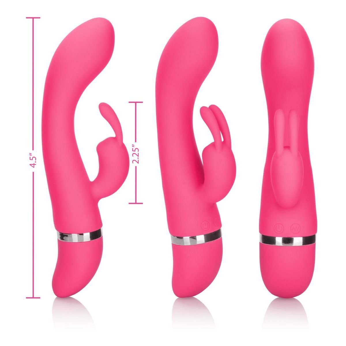 California Exotics - Utopia Bunny Massager (Pink) -  Rabbit Dildo (Vibration) Non Rechargeable  Durio.sg