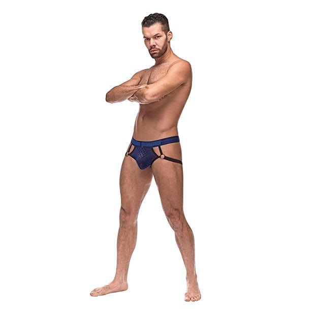 Male Power - Diamond Mesh Jock Underwear with Ring L/XL (Blue) -  Gay Pride Underwear  Durio.sg