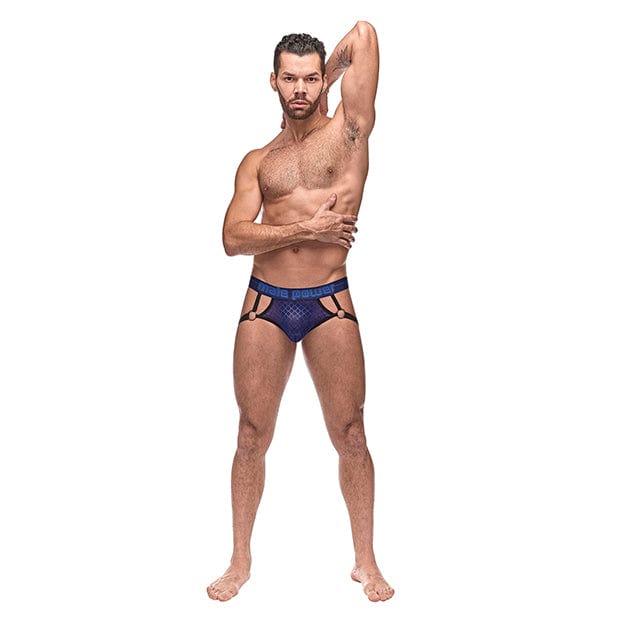 Male Power - Diamond Mesh Jock Underwear with Ring L/XL (Blue) -  Gay Pride Underwear  Durio.sg