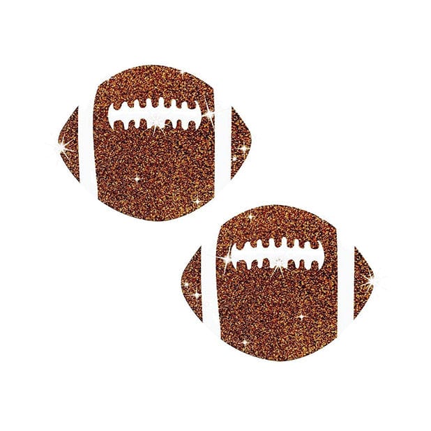 Neva Nude - Football Glitter Pasties Nipple Covers O/S (Brown) -  Nipple Covers  Durio.sg