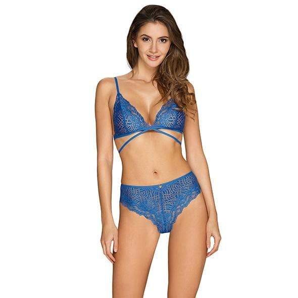 Obsessive - Bluellia 2 Pcs Lingerie Set S/M (Blue) -  Lingerie Set  Durio.sg