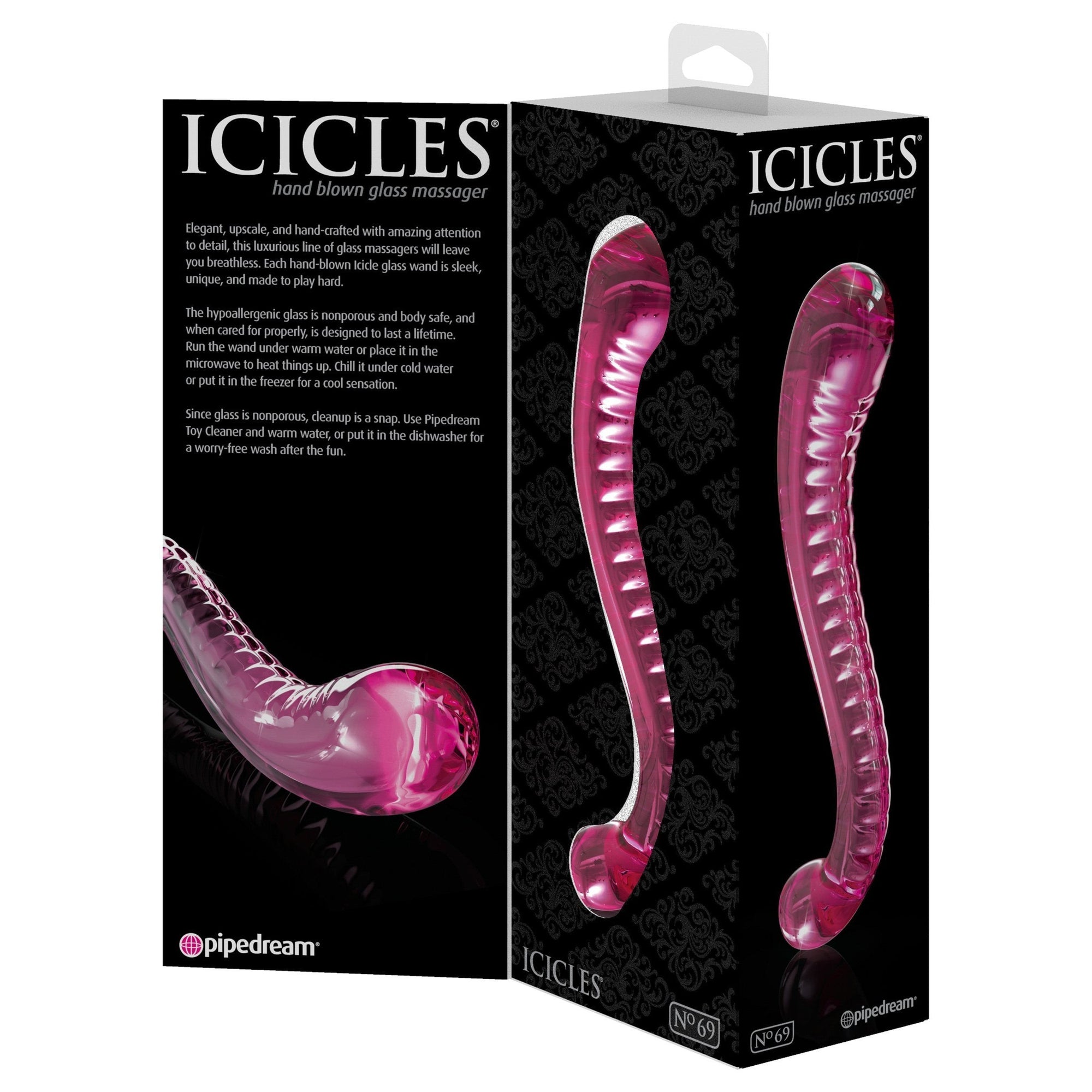 Durio.sg: Pipedream - Icicles No 69 Hand Blown Massager (Pink) Glass Dildo  (Non Vibration)