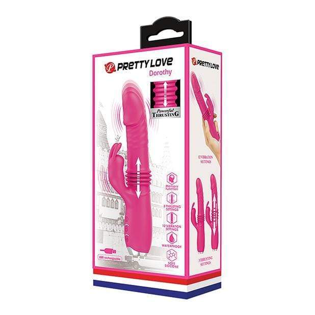 Pretty Love - Dorothy Thrusting Rabbit Vibrator (Pink) -  Rabbit Dildo (Vibration) Rechargeable  Durio.sg