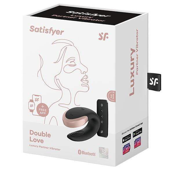 Satisfyer - Double Love App-Controlled Couple's Vibrator with Remote Control (Black) -  Remote Control Couple's Massager (Vibration) Rechargeable  Durio.sg