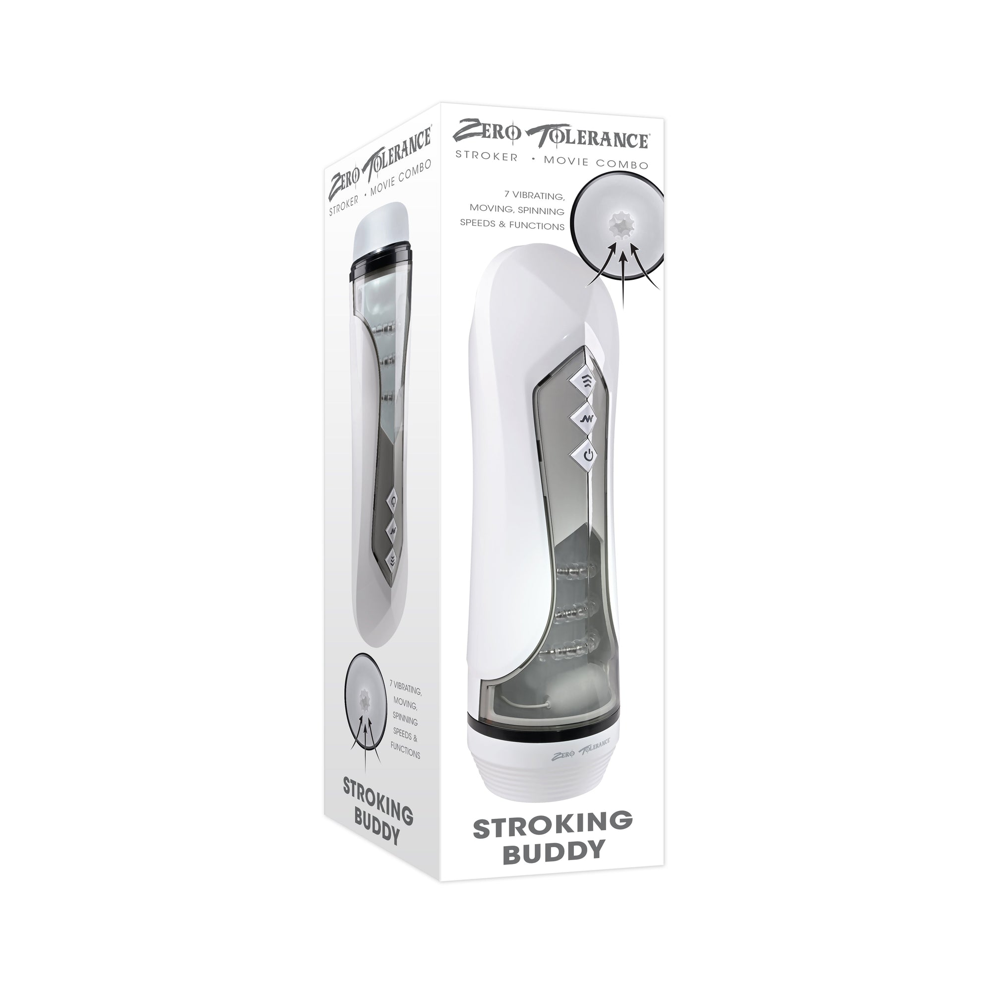 Zero Tolerance - Stroking Buddy Vibrating Stroker Masturbator (White) |  CherryAffairs - Durio.sg